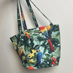Parrot Print Tote Bag